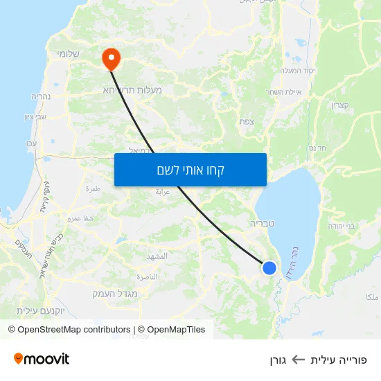 מפת פורייה עילית לגורן