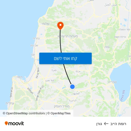מפת רומת הייב לגורן