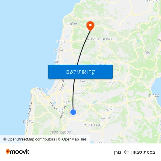 מפת בסמת טבעון לגורן