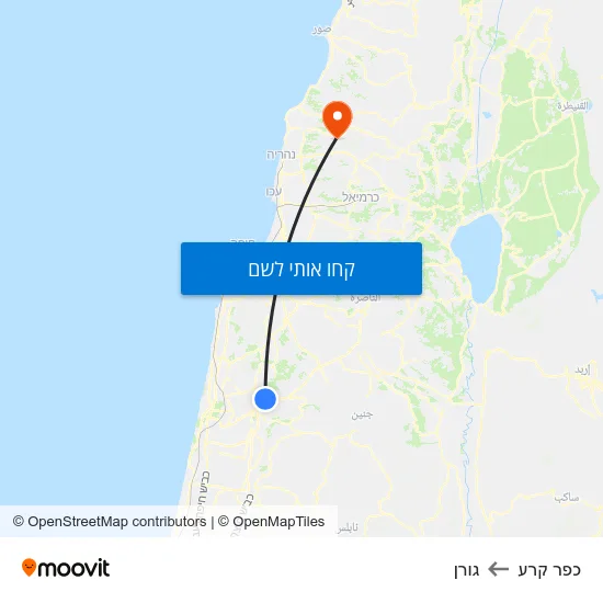 מפת כפר קרע לגורן