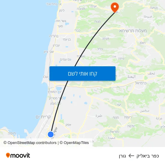 מפת כפר ביאליק לגורן