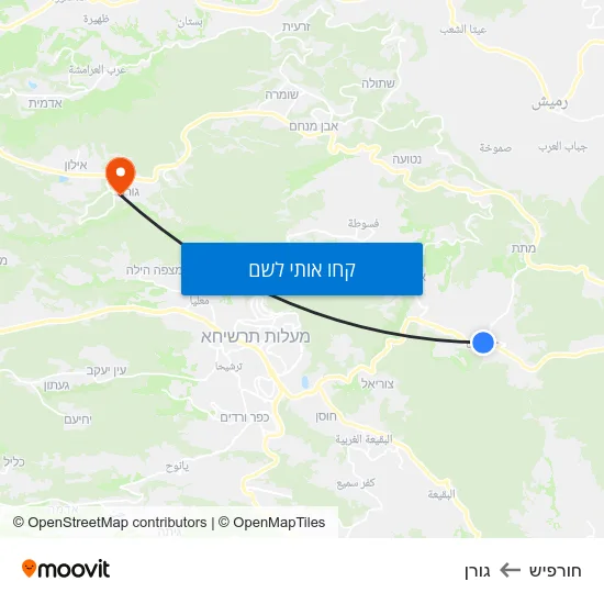 מפת חורפיש לגורן