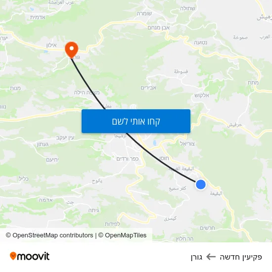 מפת פקיעין חדשה לגורן