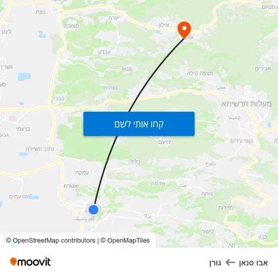 מפת אבו סנאן לגורן