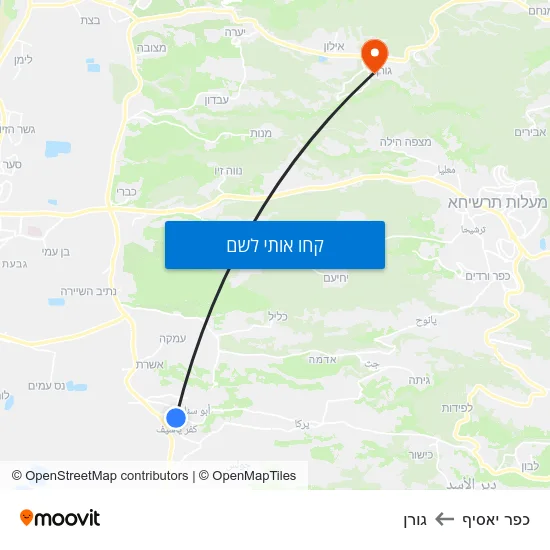 מפת כפר יאסיף לגורן