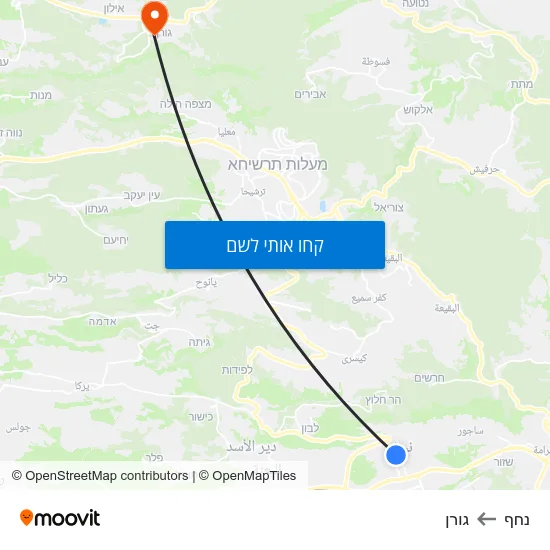 מפת נחף לגורן
