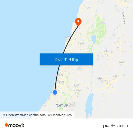מפת גן יבנה לגורן