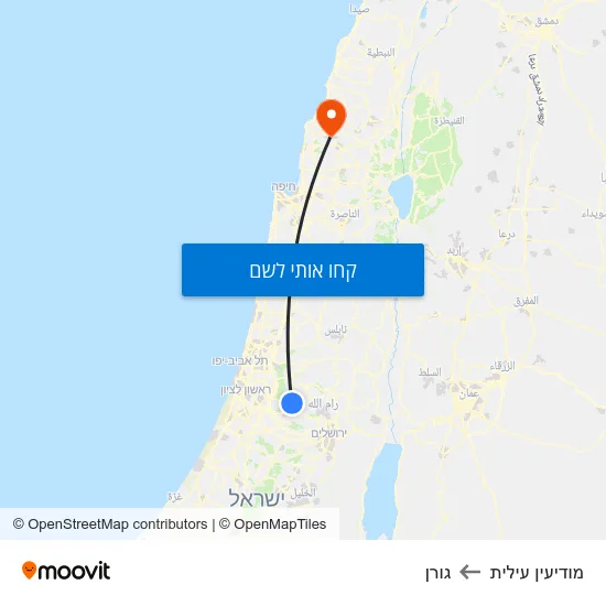 מפת מודיעין עילית לגורן