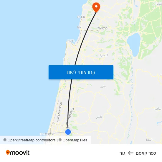 מפת כפר קאסם לגורן