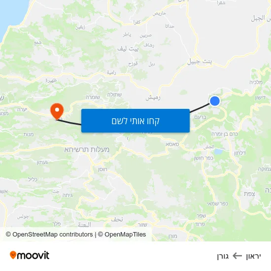 מפת יראון לגורן