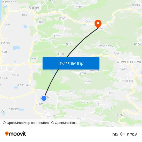 מפת עמקה לגורן