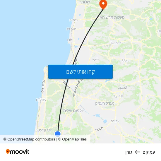 מפת עמיקם לגורן
