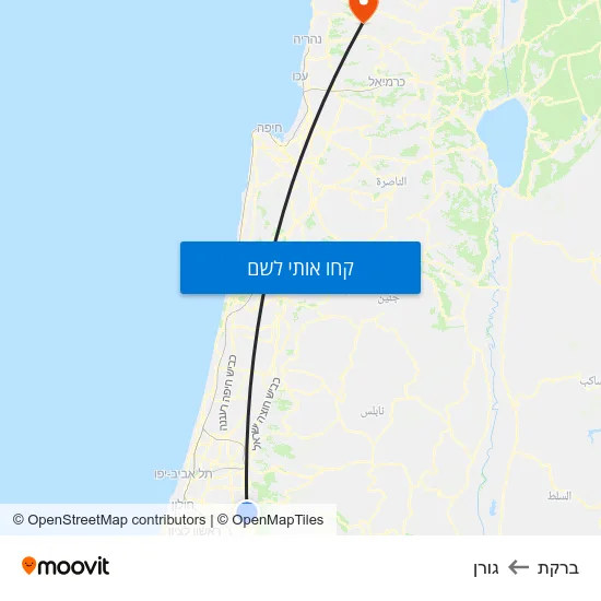 מפת ברקת לגורן
