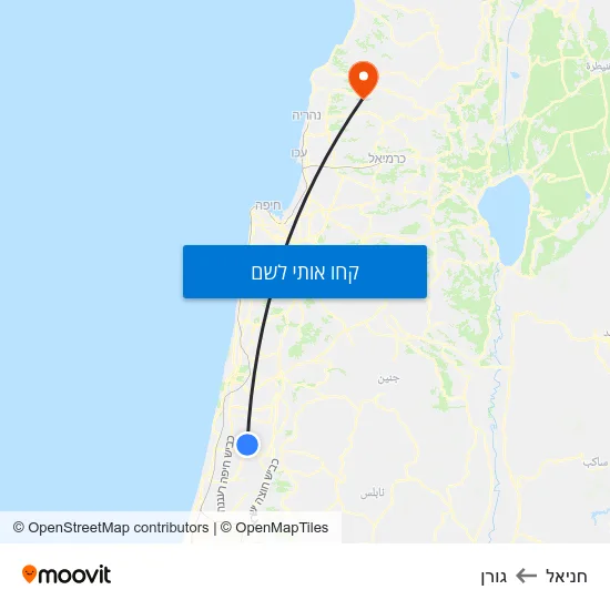 מפת חניאל לגורן
