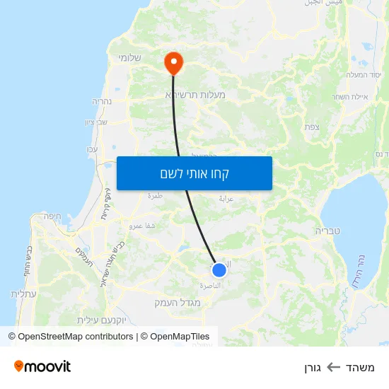 מפת משהד לגורן