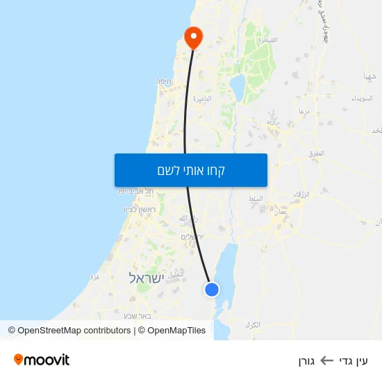 מפת עין גדי לגורן
