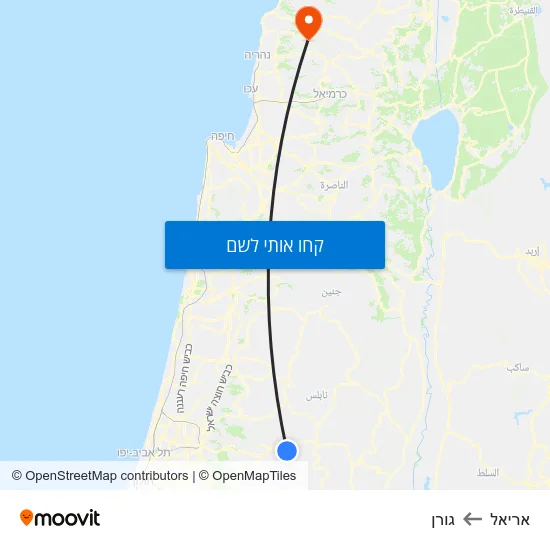 מפת אריאל לגורן