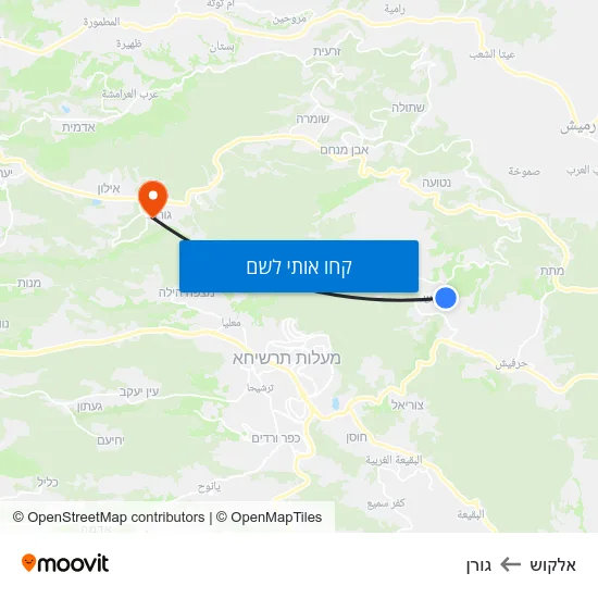 מפת אלקוש לגורן