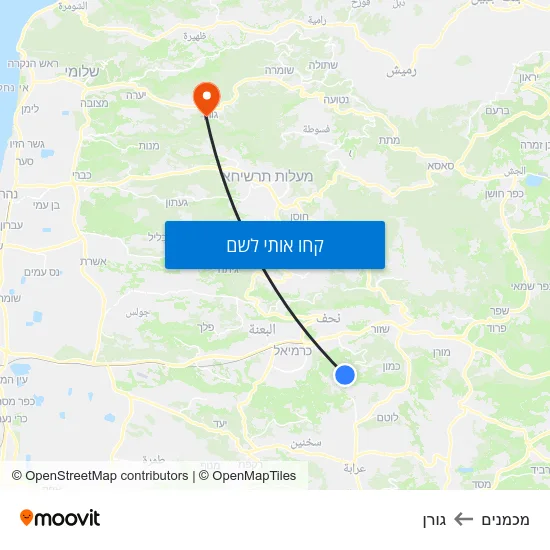 מפת מכמנים לגורן