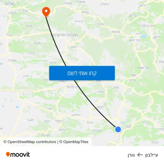 מפת עיילבון לגורן