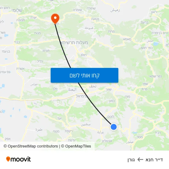 מפת דייר חנא לגורן