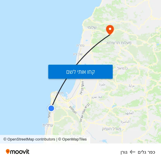 מפת כפר גלים לגורן