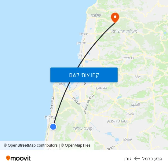 מפת גבע כרמל לגורן