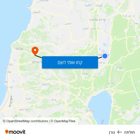 מפת חולתה לגורן