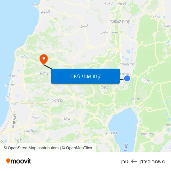 מפת משמר הירדן לגורן