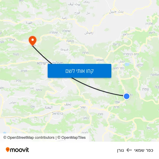 מפת כפר שמאי לגורן
