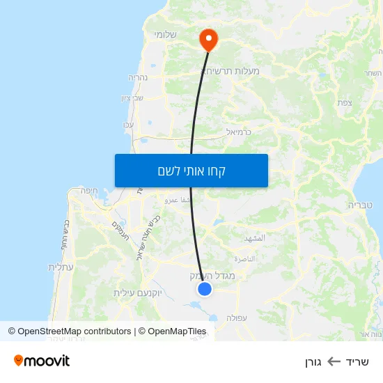 מפת שריד לגורן