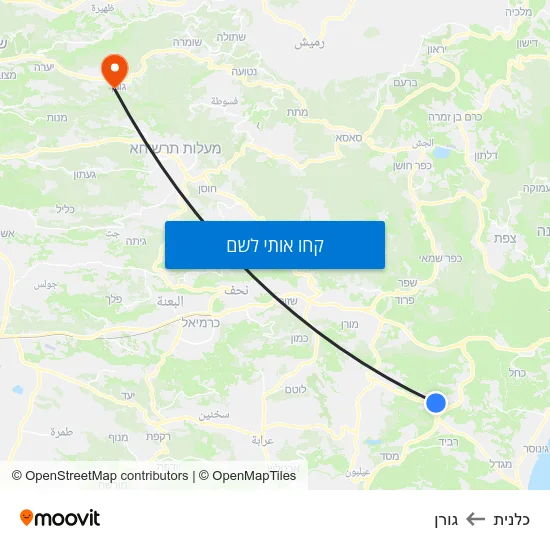 מפת כלנית לגורן