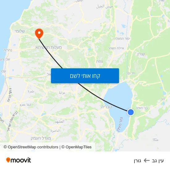 מפת עין גב לגורן