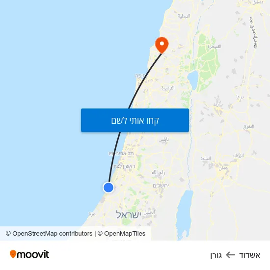 מפת אשדוד לגורן
