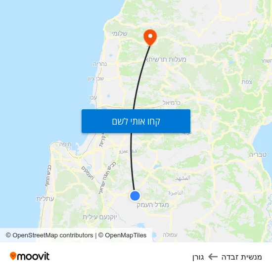 מפת מנשית זבדה לגורן