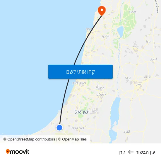 מפת עין הבשור לגורן