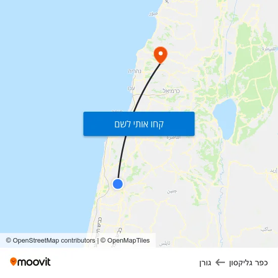 מפת כפר גליקסון לגורן