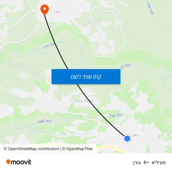 מפת מעיליא לגורן
