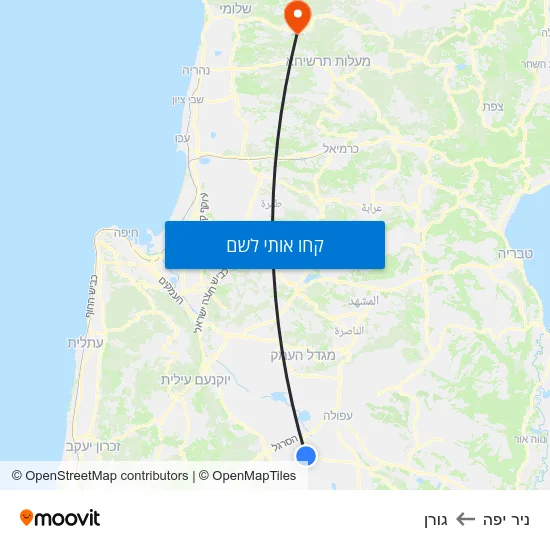 מפת ניר יפה לגורן