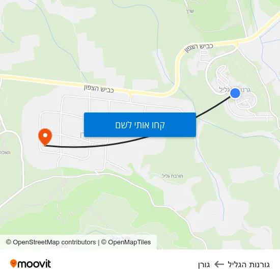 מפת גורנות הגליל לגורן