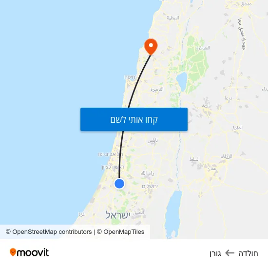 מפת חולדה לגורן