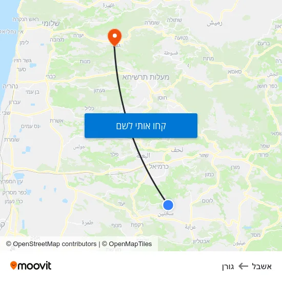 מפת אשבל לגורן