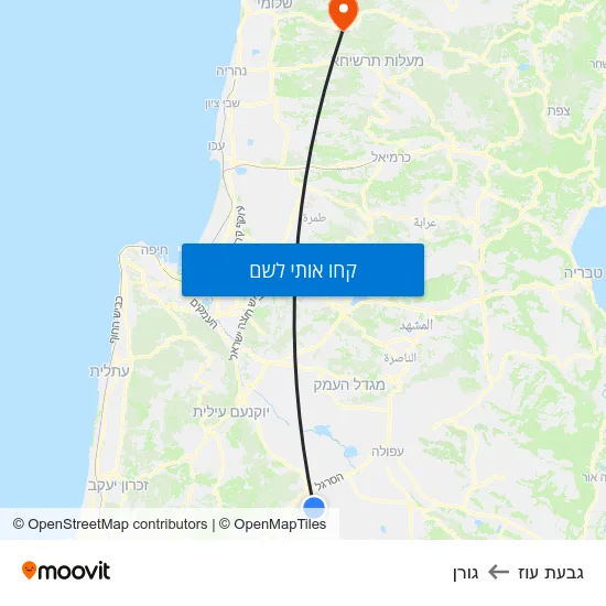 מפת גבעת עוז לגורן