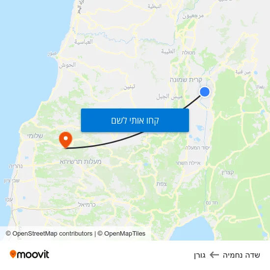 מפת שדה נחמיה לגורן
