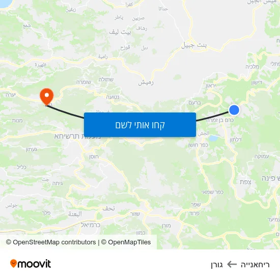 מפת ריחאנייה לגורן