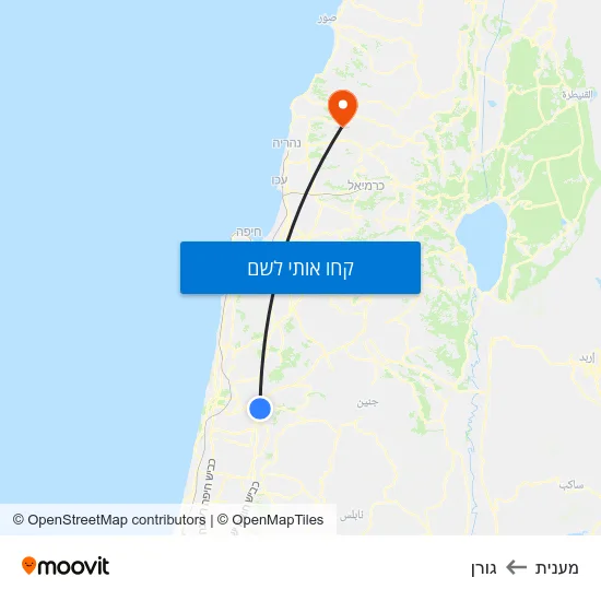 מפת מענית לגורן