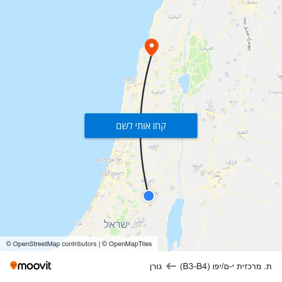 מפת ת. מרכזית י-ם/יפו (B3-B4) לגורן