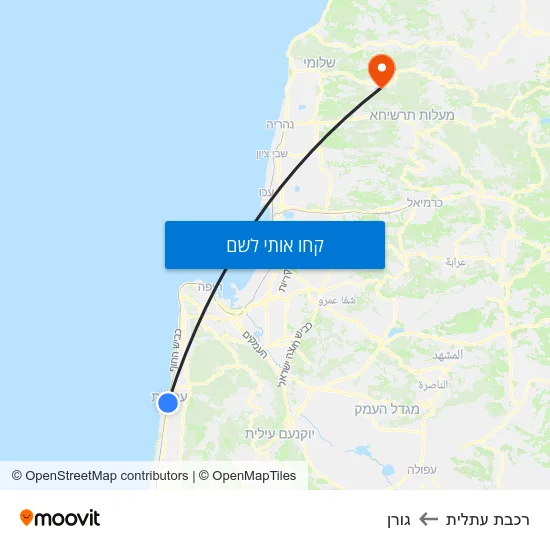 מפת רכבת עתלית לגורן