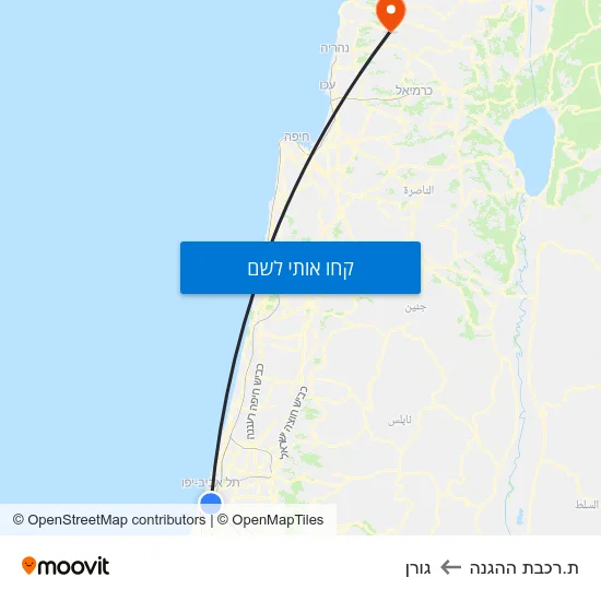 מפת ת.רכבת ההגנה לגורן