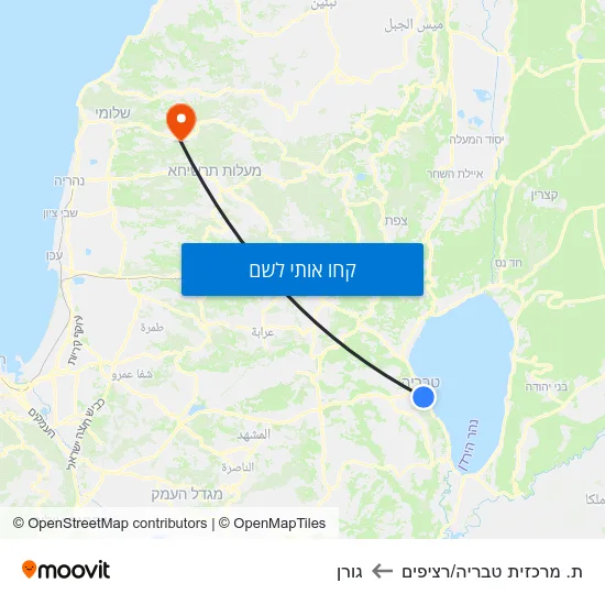 מפת ת. מרכזית טבריה/רציפים לגורן